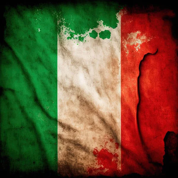 Olasz Zászló Ábrázolása — Stock Fotó