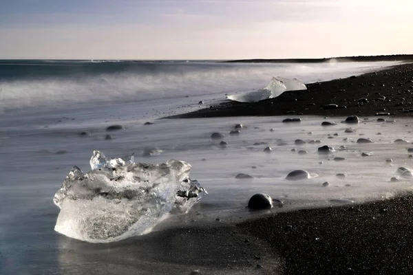 Icebergs Diamond Beach Iceland — Stock Photo, Image