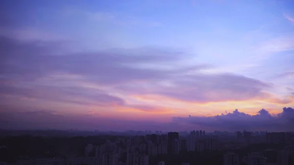 Schöner Morgensonnenaufgang September Singapur — Stockfoto