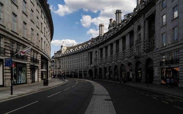 Empty Historic Regent Street Summer Day London Velká Británie — Stock fotografie