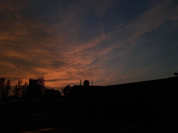 Прекрасний Вид Небо Заходу Сонця — стокове фото