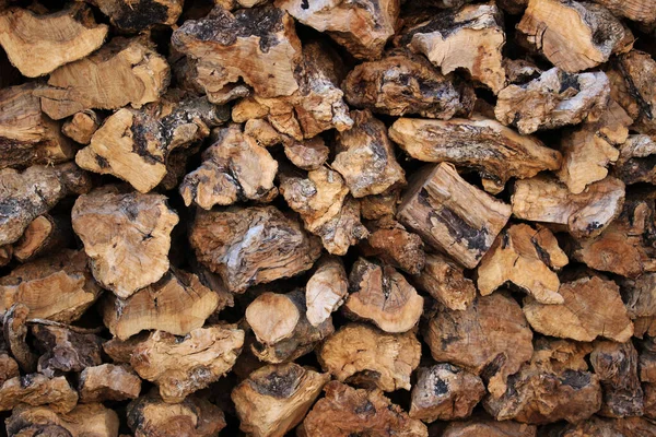 Firewood Stacked Top Each Other — Stock Photo, Image