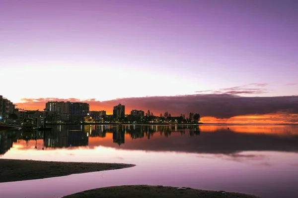 Ein Schöner Sonnenuntergang Über Der Sunshine Coast Queensland Australien — Stockfoto
