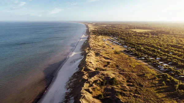 Een Prachtig Uitzicht Zee Een Zonnige Dag Denemarken — Stockfoto