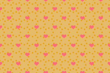 Duvar kağıtları için soyut, parlak, kalp desenli bir arkaplanın dijital bir çizimi