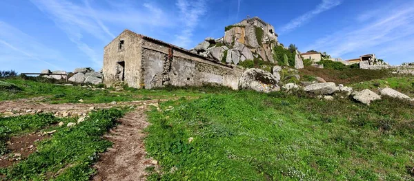 Пейзаж Возле Старых Руин Святилища Пенинья Синтре Португалия — стоковое фото