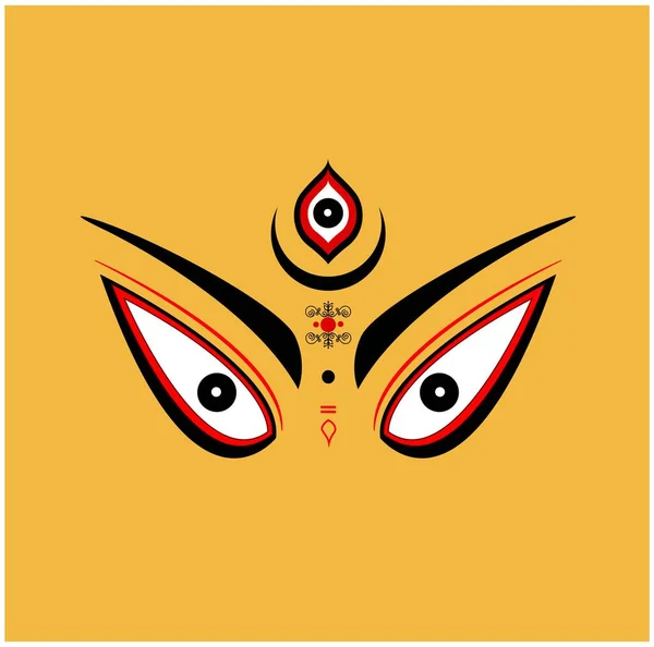 Lord Durga Faccia Illustrazione Shakti Icona Del Viso — Foto Stock