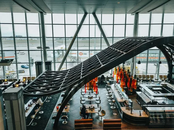 Het Interieur Van Toronto International Airport Een Sombere Dag Canada — Stockfoto