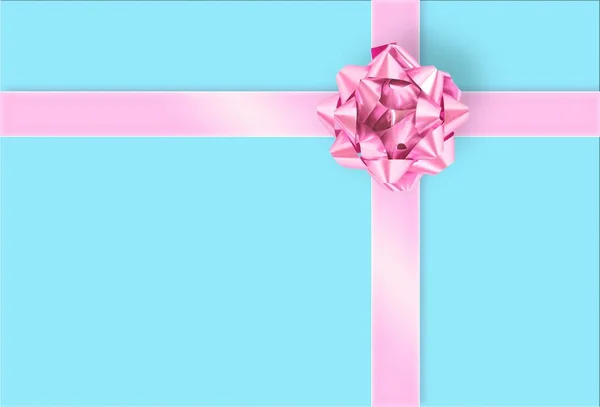 Fundo Composição Natal Mínimo Caixa Presente Azul Pastel Com Uma — Fotografia de Stock