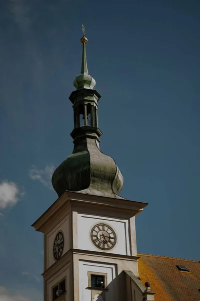 Colpo Verticale Dell Edificio Nel Castello Loket Repubblica Ceca Contro — Foto Stock