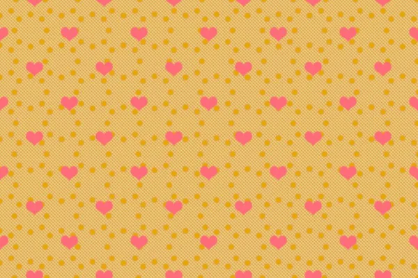 Digital Illustration Abstract Bright Heart Patterned Background Wallpapers — Stock Photo, Image