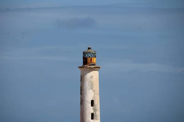 Uma Bela Foto Farol Mar Caribe Curaçao — Fotografia de Stock