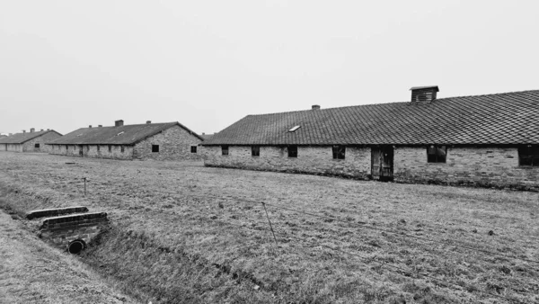 Вигляд Будівель Концтаборі Аушвіц Освіцим Польща — стокове фото