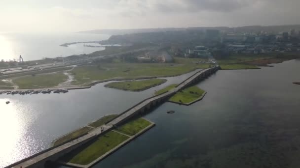 Luftaufnahmen Über Der Kanuni Sultan Suleiman Brücke Über Dem Bosporus — Stockvideo