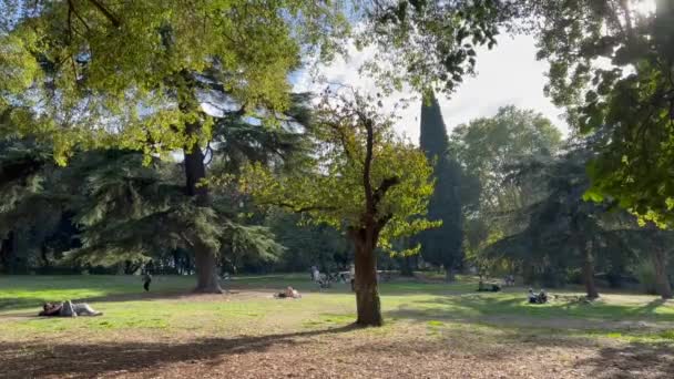 ローマのボルゲーゼ公園の美しい景色 — ストック動画