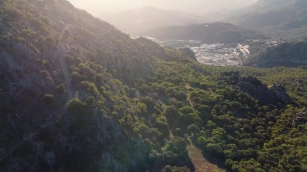 Widok Lotu Ptaka Piękne Góry Ubrique Hiszpania — Wideo stockowe