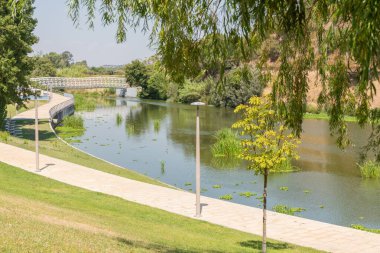 Portekiz 'in Montargil bölgesindeki Ponte de Sor şehrinin Riverside bölgesinde.