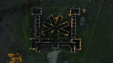 Sanatoryum, İngiltere 'deki eski mimarinin havadan görünüşü