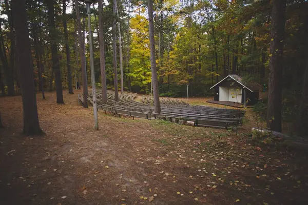 Primer Plano Una Hermosa Casa Bosque Ontario Canadá — Foto de Stock