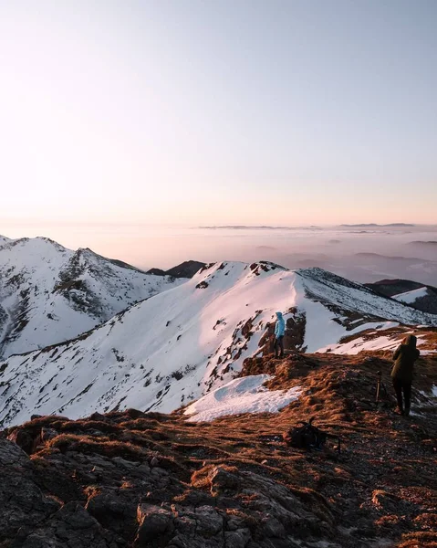 Schöne Aussicht Auf Verschneite Berge Nationalpark Der Slowakei — Stockfoto