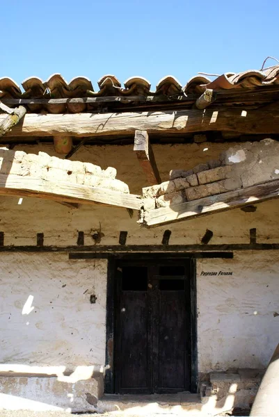 Eine Vertikale Aufnahme Eines Alten Hauses Villa Del Carbon Mex — Stockfoto