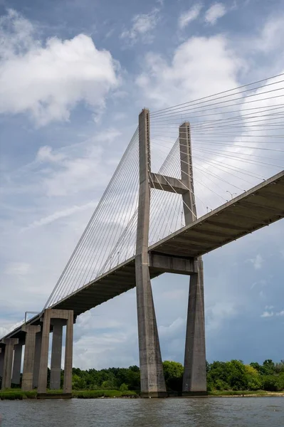 Certical Shot Talmadge Memorial Bridge Savannah Georgia — Stock Photo, Image