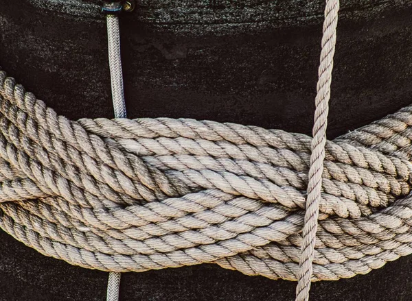 Closeup Woven Rope Wrapped Mest — Stock Photo, Image