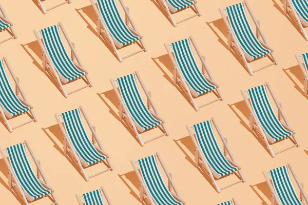 Візуалізація Візерунка Лежаків Піщаному Пляжі — стокове фото