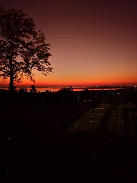 Tato Fotka Byla Pořízena Večer Jezera Bhopal Dokonalé Večerní Osvětlení — Stock fotografie