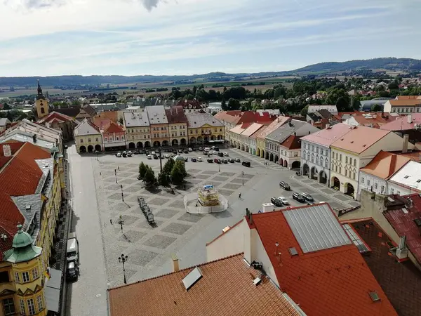 Luftaufnahme Des Historischen Stadtzentrums Von Jicin Tschechische Republik — Stockfoto