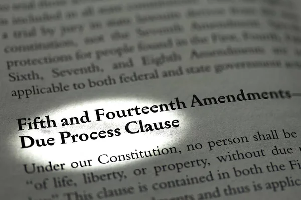 第五和第十四条修正案参考书的一部分 — 图库照片
