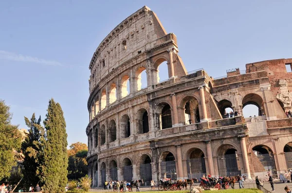 Красивый Снимок Колизея Флавийского Театра Риме Италия — стоковое фото