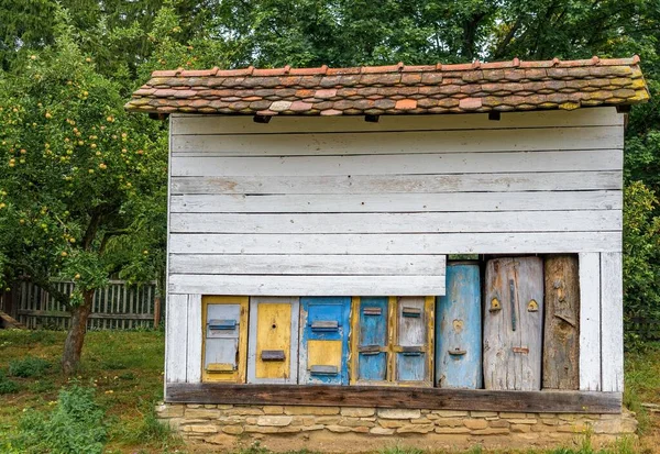 チェコ共和国南モラヴィア地方のストラズニェの野外博物館にある木製のアピア — ストック写真