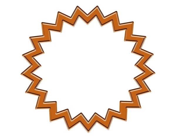 Star Shaped Wooden Photo Frame Isolated Plain White Background — Stock Photo, Image