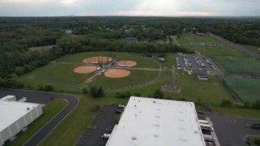 New Jersey 'deki Rancocas topluluğunun hava görüntüsü.