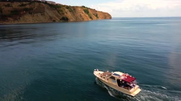 Vzdušný Pohled Plachetnici Vodě Pobřeží Silivri Istanbul Turecko — Stock video