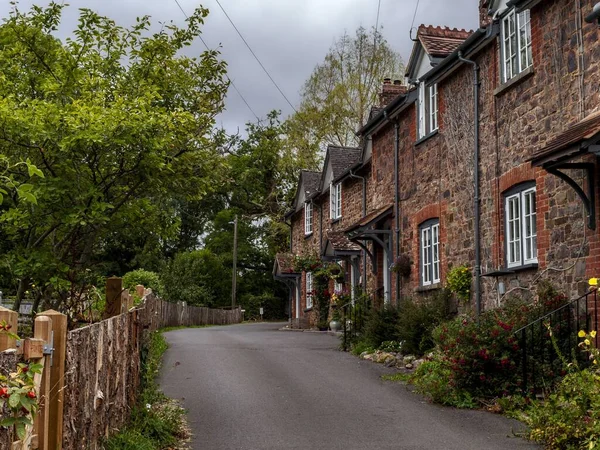 Victorian Terraced Cottages Bolham Village Tiverton Devon England — Stock Photo, Image