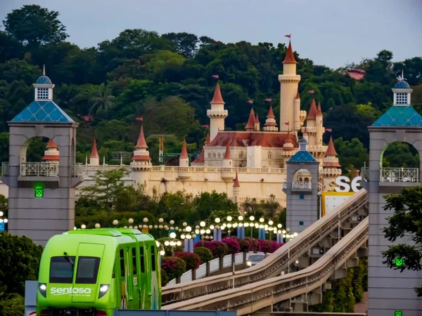 Beau Plan Château Des Transports Proximité Disneyland Shanghai — Photo