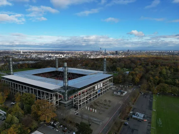 Widok Lotu Ptaka Stadion Rhein Energie Wschód Centrum Kolonii — Zdjęcie stockowe