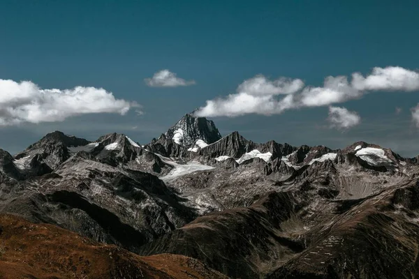 Авіаційний Ландшафт Мальовничого Гірського Перевалу Нуфенін — стокове фото