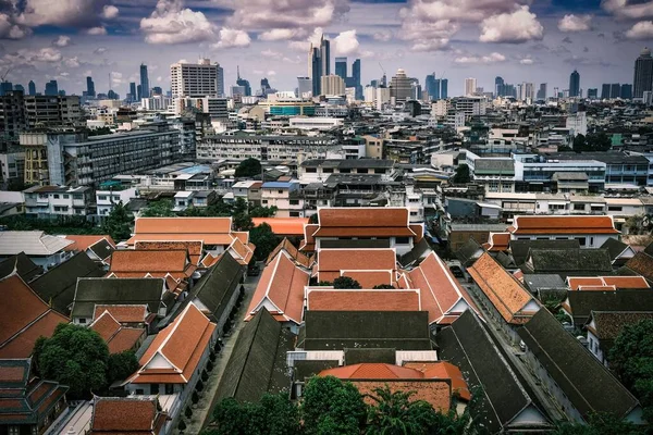 Tayland Bangkok Şehrinin Havadan Görünüşü — Stok fotoğraf