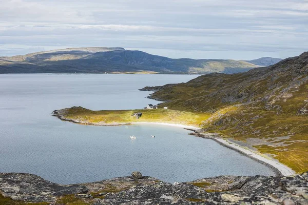 Beau Cliché Bord Mer Côte Dans Nord Norvège — Photo