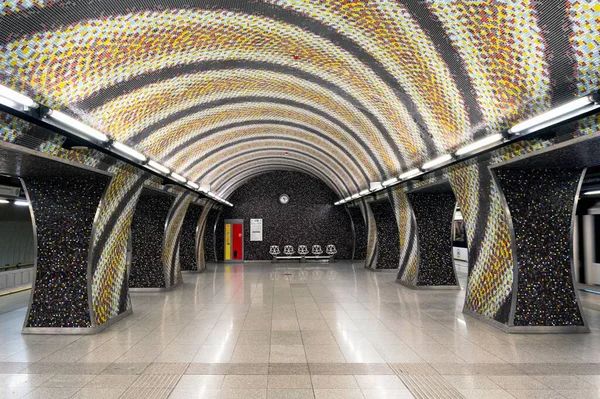 Интерьер Станции Линии Будапештского Метрополитена — стоковое фото