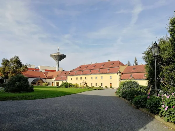 Vieux Château Historique Roztoky Prahy Dans Journée — Photo