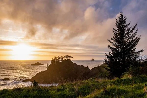 Brookings Oregon Abd Deki Güney Oregon Sahili Boyunca Canlı Gün — Stok fotoğraf