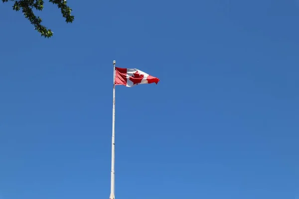 Bandiera Canadese Nel Cielo Ontario — Foto Stock