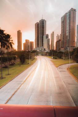 Cinta Costera, Panama City 'den inanılmaz günbatımı fotoğrafçılığı