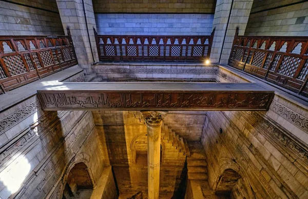 Εσωτερικό Του Διάσημου Νιλομέτρου Κάιρο Στην Αίγυπτο — Φωτογραφία Αρχείου