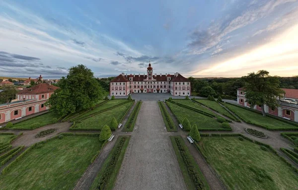 Luftaufnahme Der Historischen Burg Mnichovo Hradiste Mitteleuropa Tschechische Republik — Stockfoto