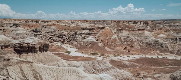 Panoramatický Snímek Badlands Národním Parku Zkamenělých Lesů Arizona Usa — Stock fotografie